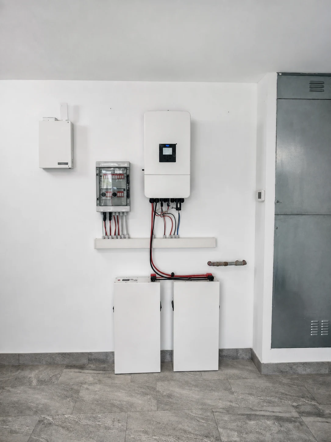 Instalación Deye con doble batería IBWT en sala técnica